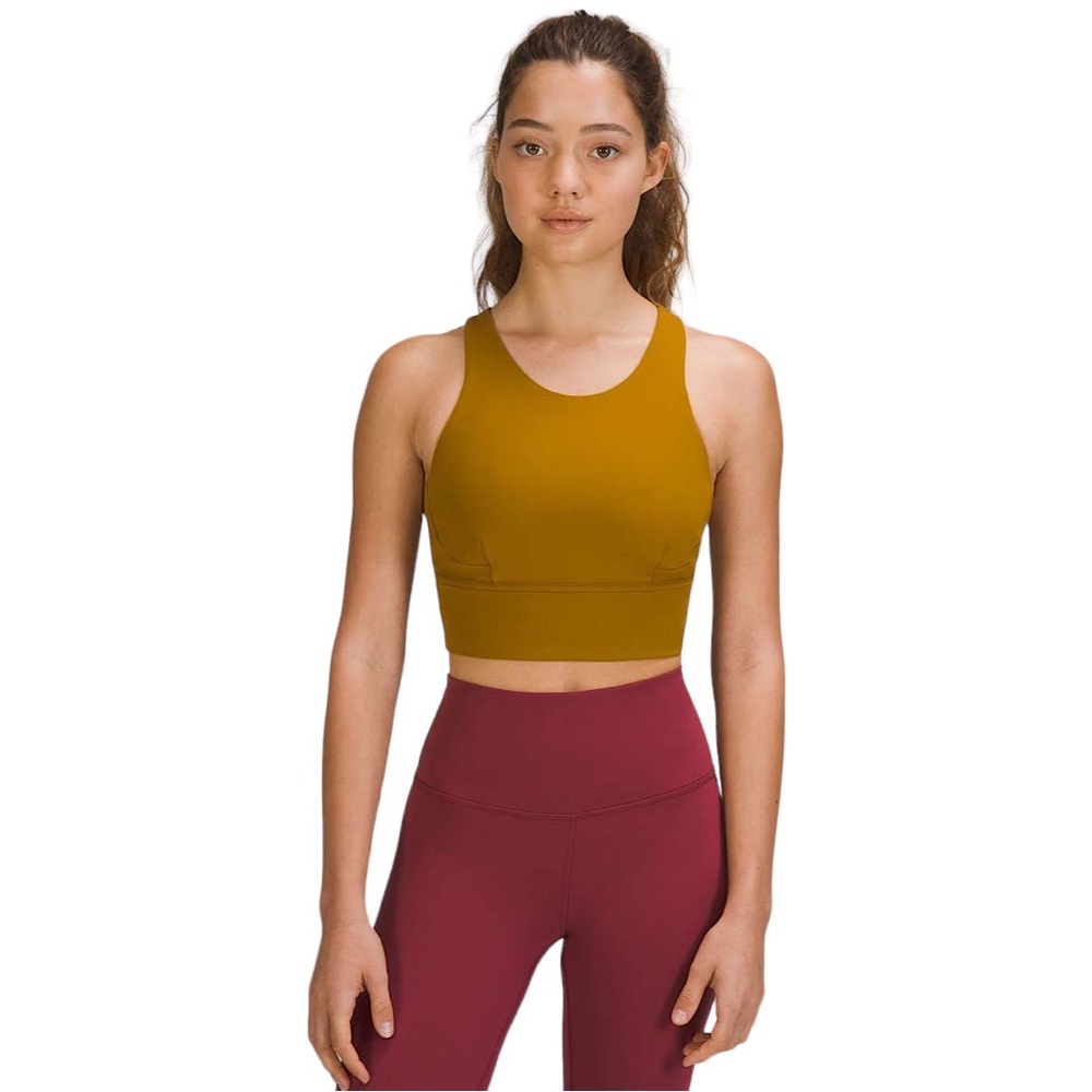 LULULEMON Wunder Train Longline Bra in Gold Spice